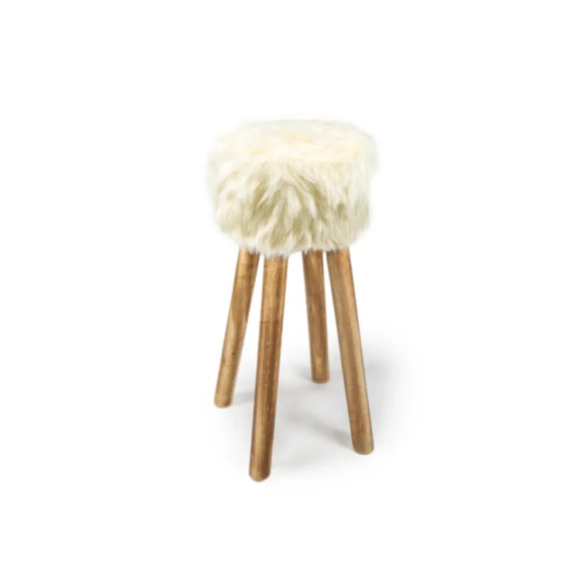 Sgabello peluche Eskimo finta pellicia - immagine 3