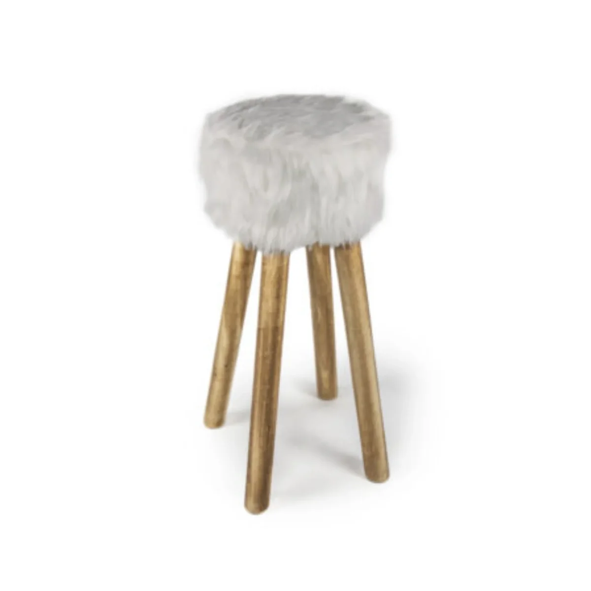 Sgabello peluche Eskimo finta pellicia - immagine 4