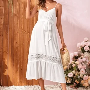 Vestito Bianco con Spalline