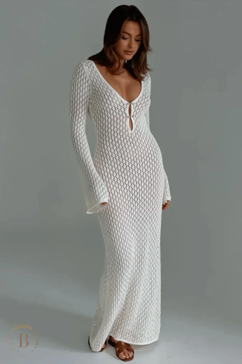 Abito Boho Chic Bianco Lungo