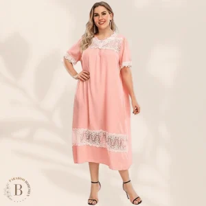 Vestito Rosa Antico Taglie forti
