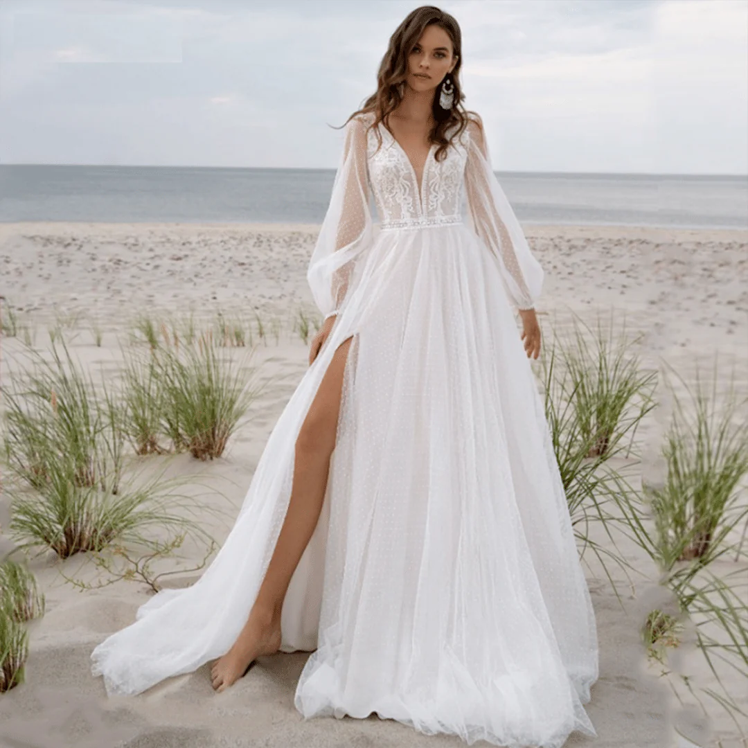 Abito da Sposa Manica Lunga Boho Chic