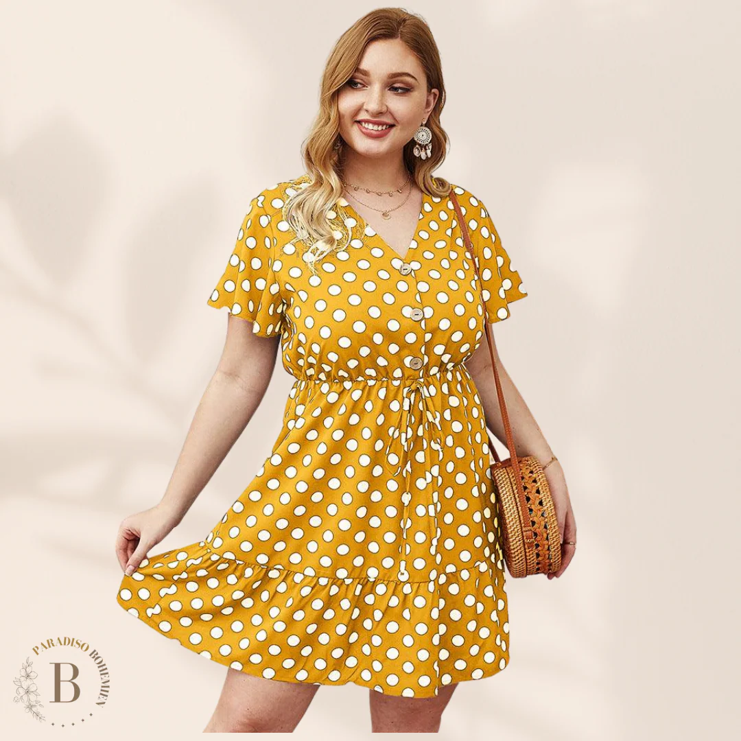 Abito Vintage Taglie Forti a Pois