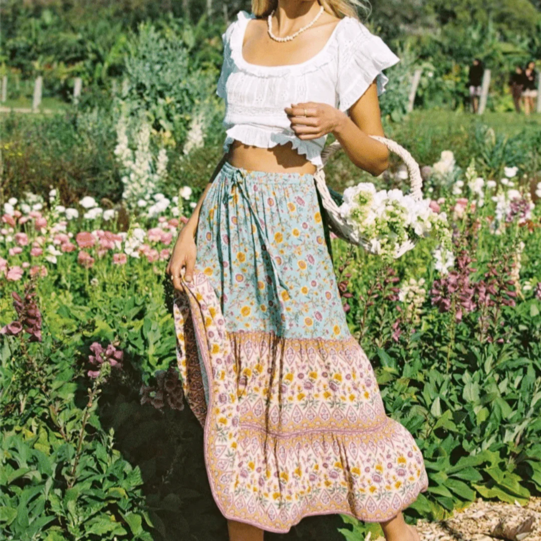 Gonna Lunga Vintage Boho Chic