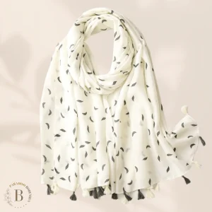 Sciarpa Boho Bianca da Donna