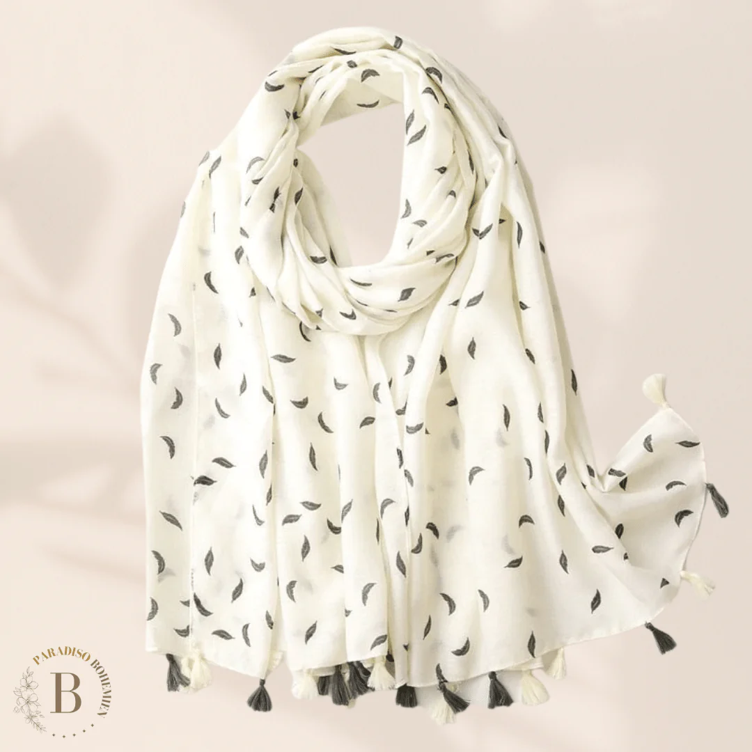 Sciarpa Boho Bianca da Donna