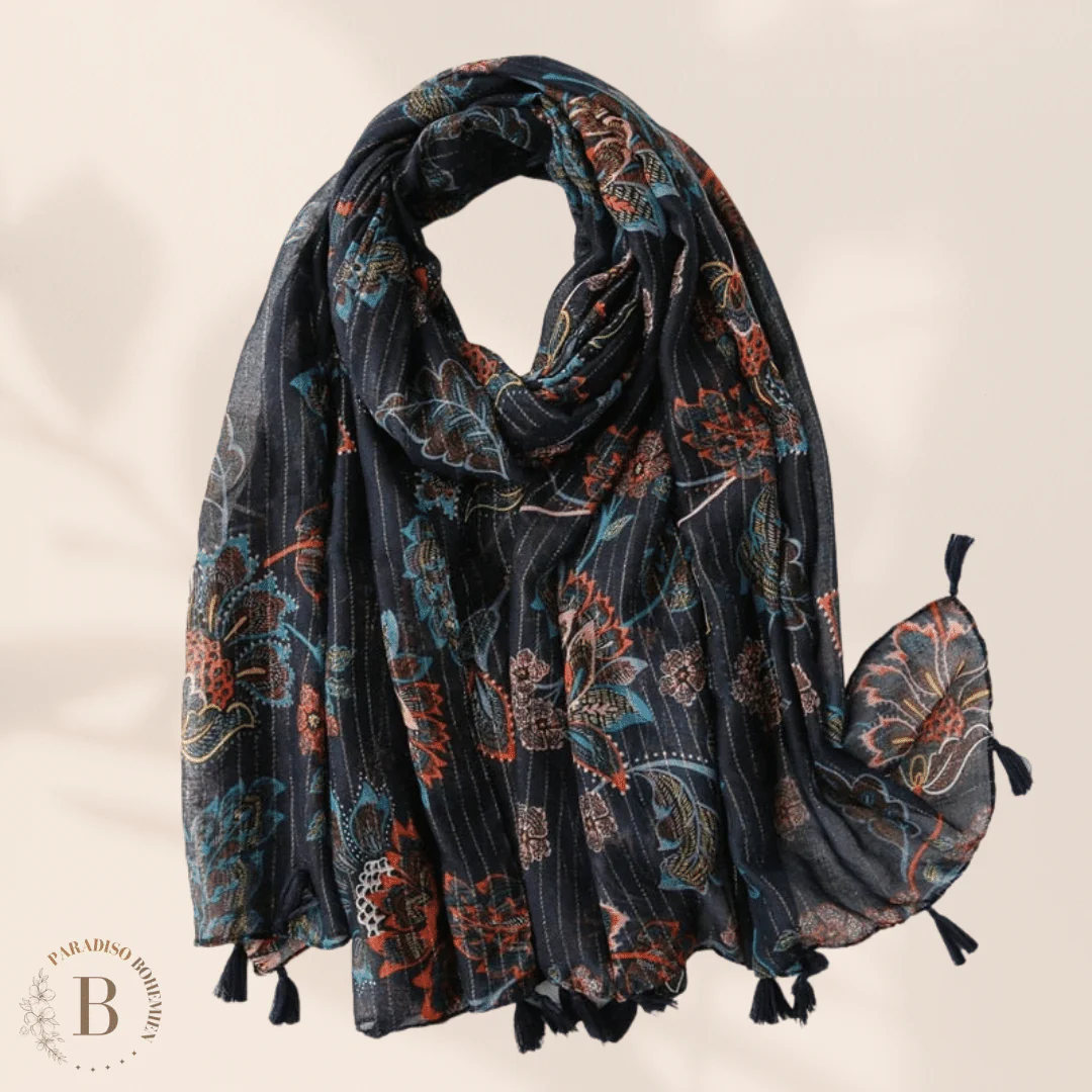 Sciarpa Nera Leggera Boho