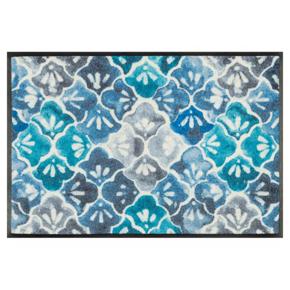 Tappeto antiscivolo Blue Ground Wash+Dry con bordo