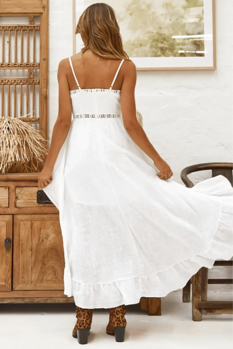 Vestito Bianco Corto Davanti e Lungo Dietro - immagine 7