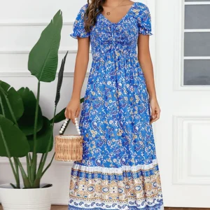 Vestito Blu Lungo Estivo